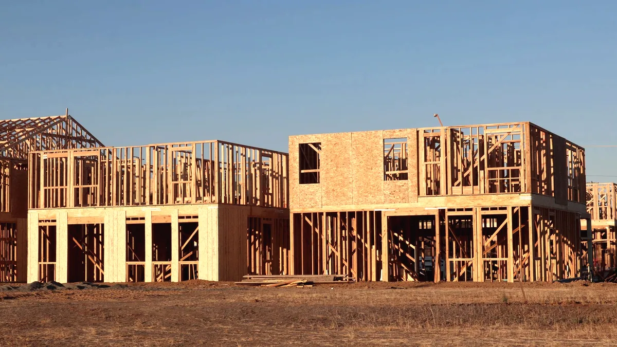 A timber frame, the structure of a thing before its surface.